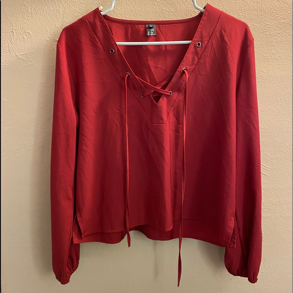 Red blouse